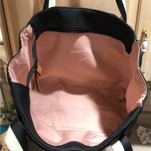 Stella & Dot Black Quilted Large Utility Tote Bag - Picture 8 of 14